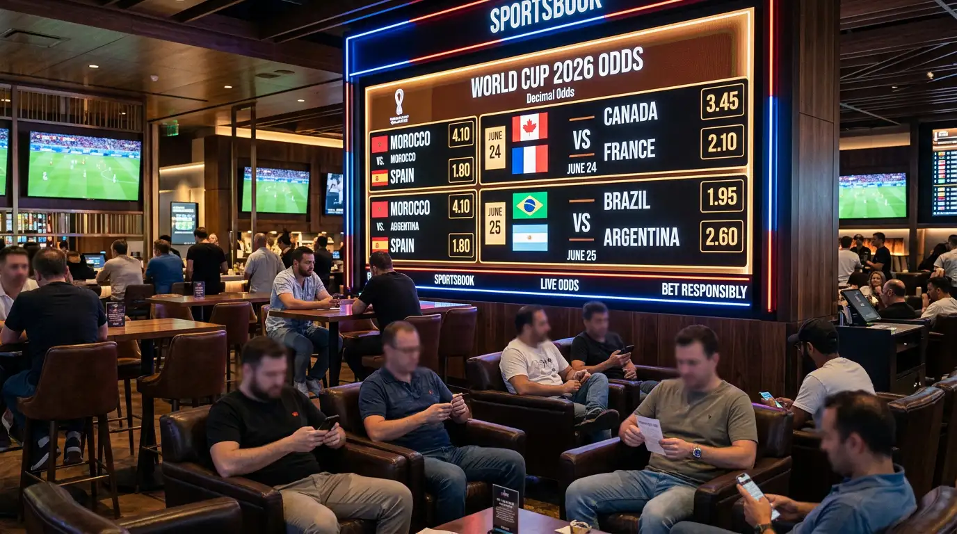 Tableau comparatif des cotes pour la Coupe du Monde 2026 avec les favoris et outsiders