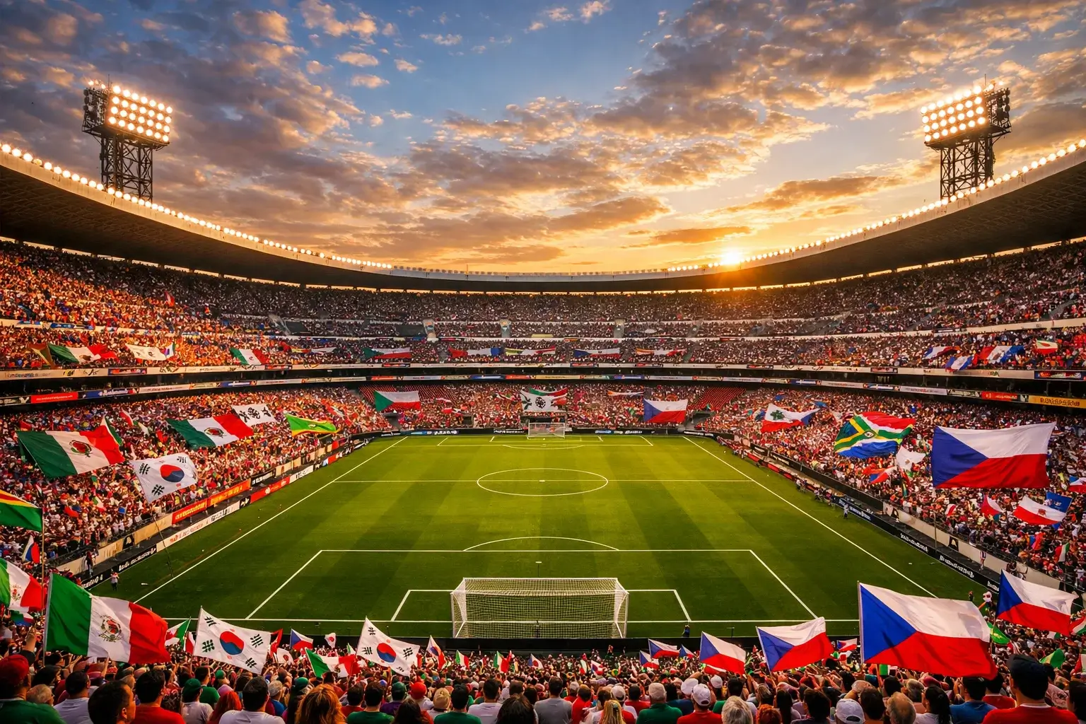 Stade Azteca illuminé pour le match d'ouverture du Groupe A de la Coupe du Monde 2026