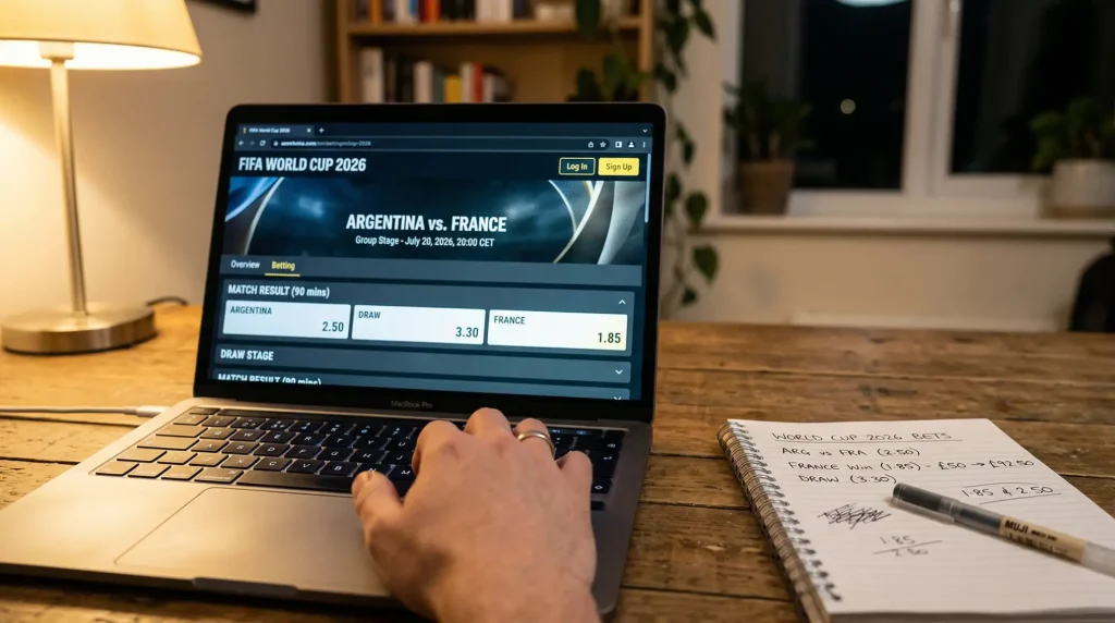 Tableau comparatif des formats de cotes décimales et américaines avec exemples de calculs pour les paris sur la Coupe du Monde 2026