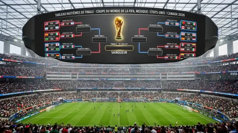 Tableau complet des huitièmes de finale — Coupe du Monde 2026